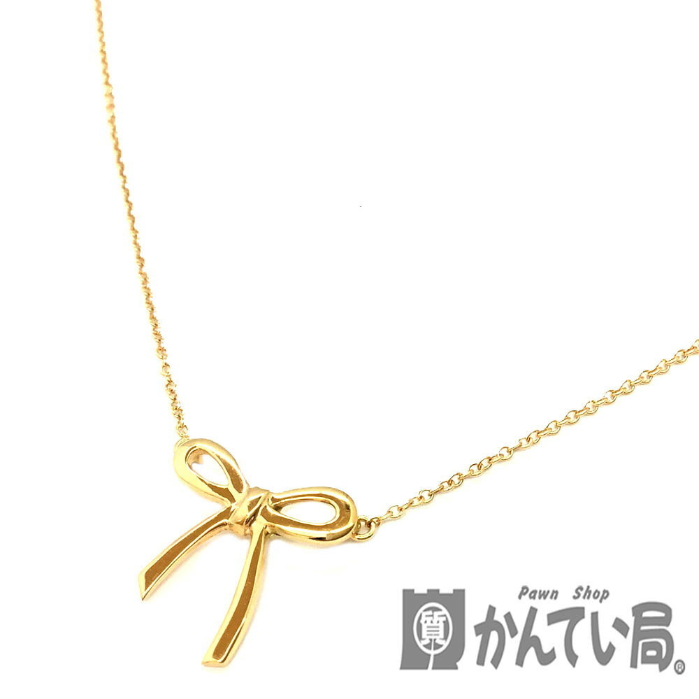 Tiffany Bow Ribbon Necklace Gold Accessory Jump Ring